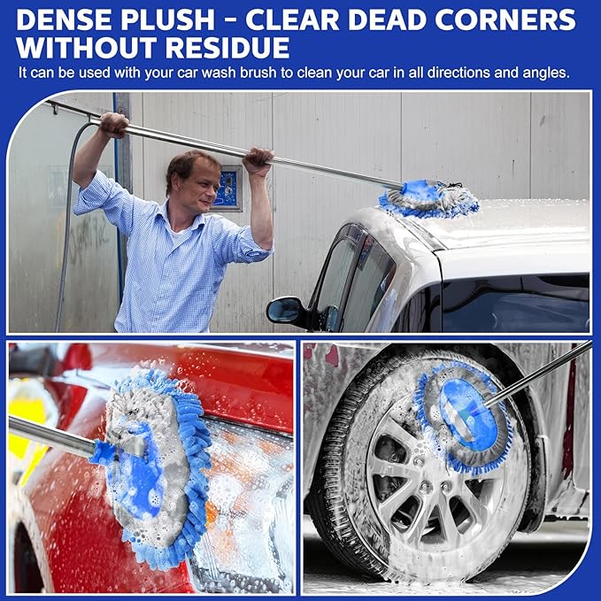 Layhit 5 Pcs Car Wash Mitt Set, Brush Not Included, Microfiber Mitt Cleaning - Image 6