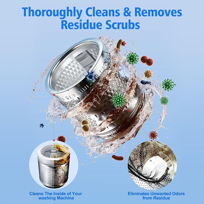 USKICH Washing Machine Cleaner Descaler 40 Pack-Deep Cleaning Tablets - Image 2