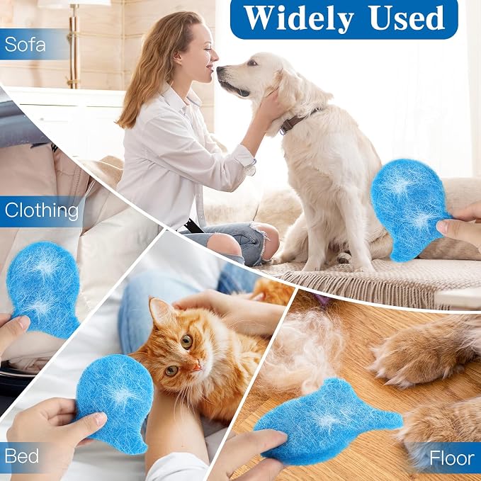 12PCS Pet Hair Remover for Laundry, Reusable Laundry Pet Hair Catcher, Soft - Image 7