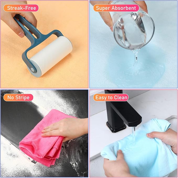 Newwiee 6 Pcs Extra Large Microfiber Cleaning Cloth 30" x 20" Washable Reusable - Image 7