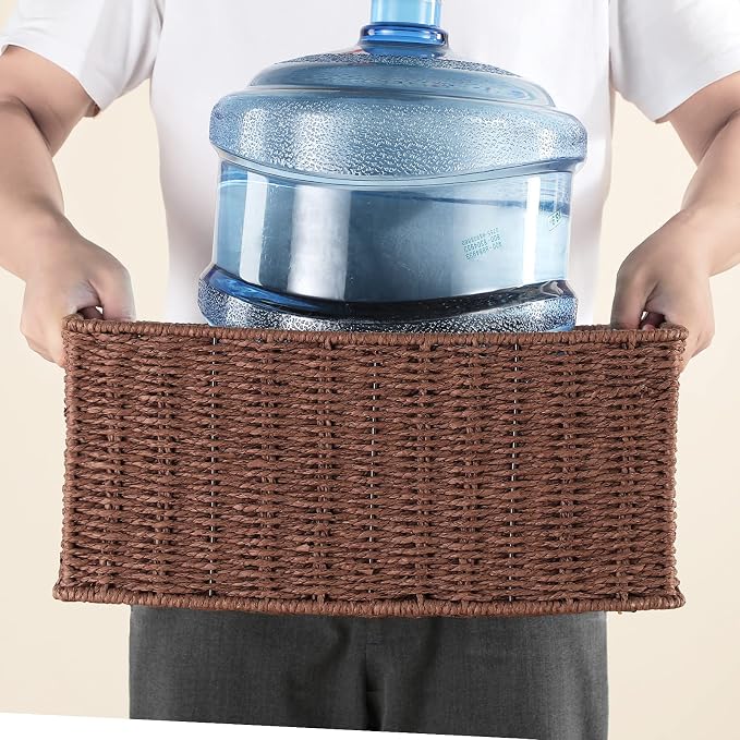HOONEX Large Woven Baskets for Storage, Paper Rope Baskets - Image 6