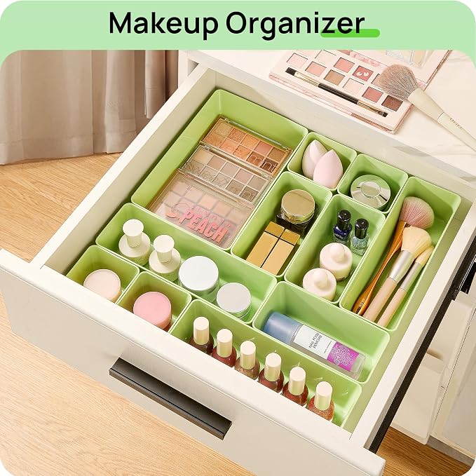 Vtopmart 25 PCS Plastic Drawer Organizers Set, 4-Size Versatile Bathroom and - Image 4