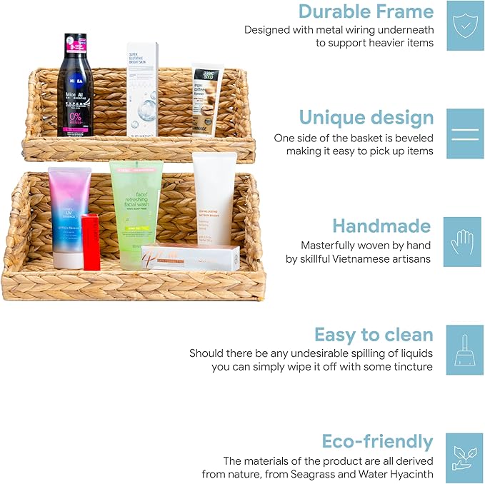 VATIMA Water Hyacinth Storage Baskets - Image 7