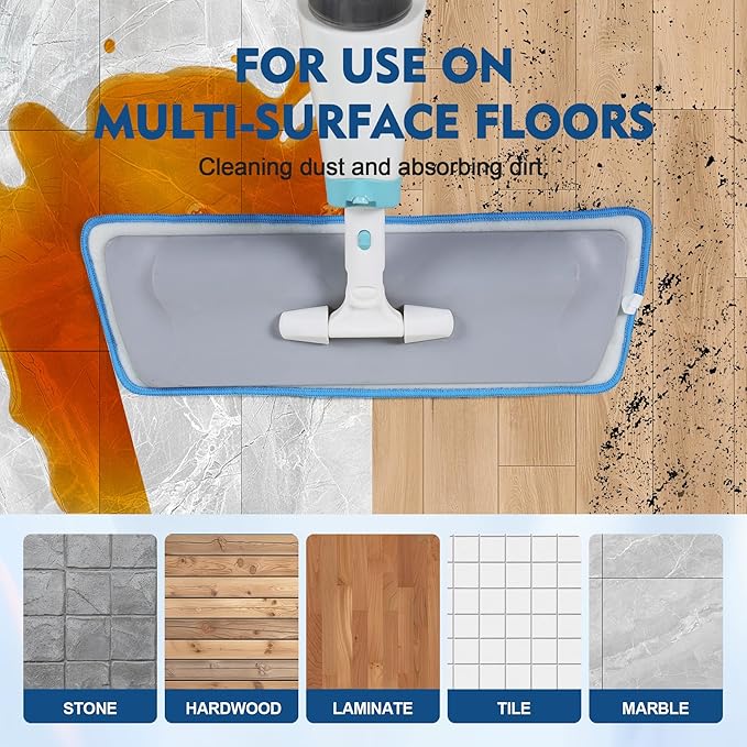 3 Pack Microfiber Mop Pads, Mop Replacement Pads Refills Floor Spray Mop Pads - Image 4