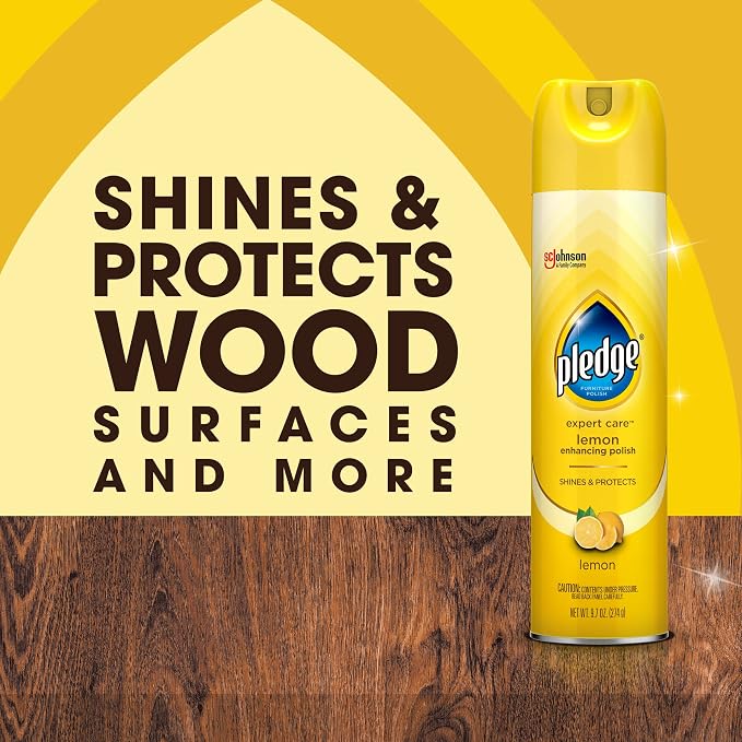 Pledge Enhancing Polish, Furniture & Wood Spray, Lemon Scent - Image 4