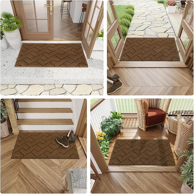 hicorfe Indoor Doormat, Front Back Door Mat TPR Backing Non Slip Mats 20"x31.5" - Image 4