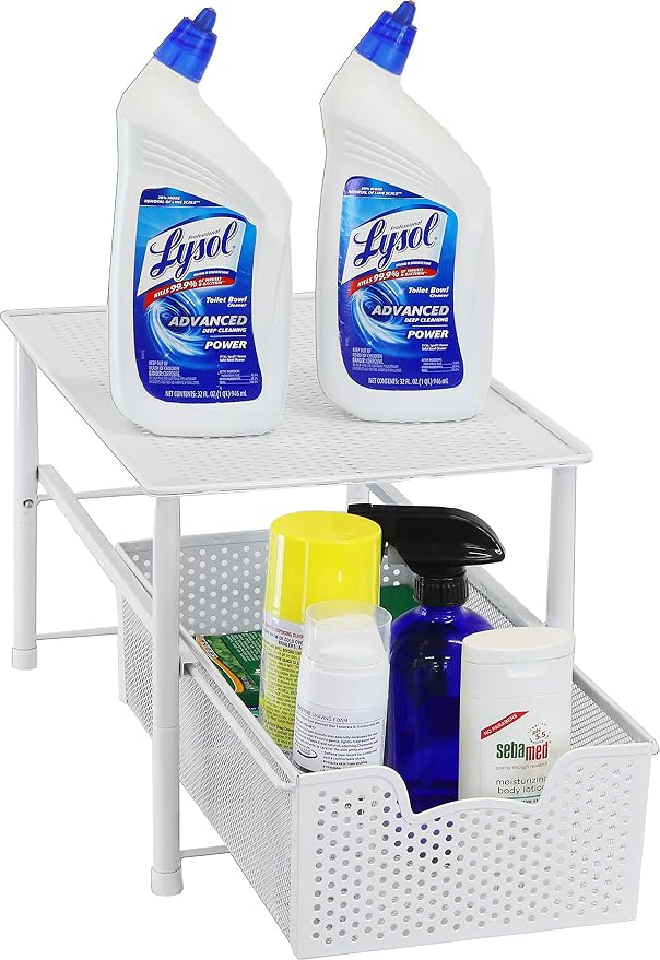 Simple Houseware Stackable Under Sink Cabinet Sliding Basket Organizer Drawer - Image 7