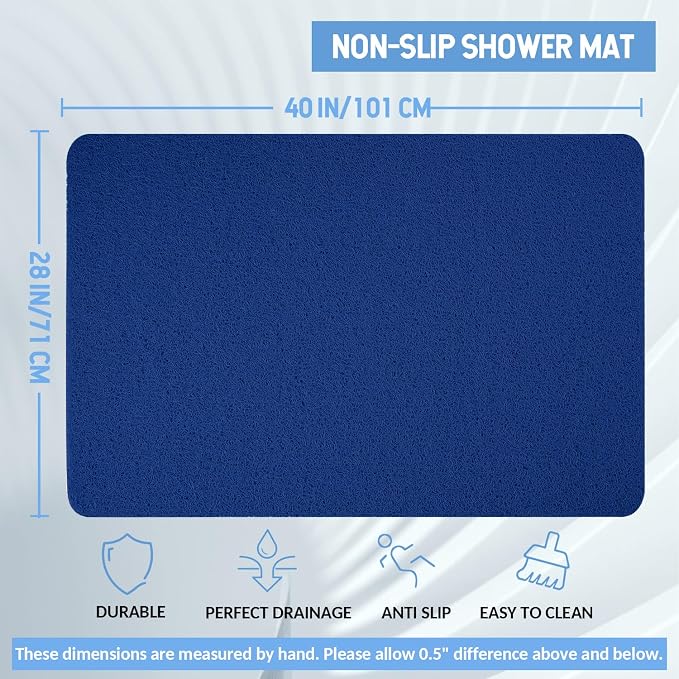 Non-Slip Bathtub Mat, Anti Slip Shower Mat, Fast Drying Bathtub Mats, Foot - Image 2