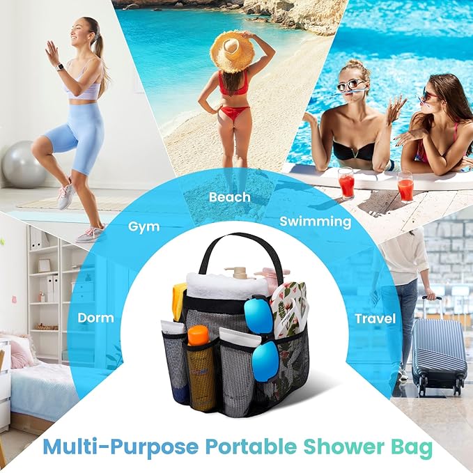 Mesh Shower Caddy Portable for College Dorm Room Essentials for Girls - Image 6