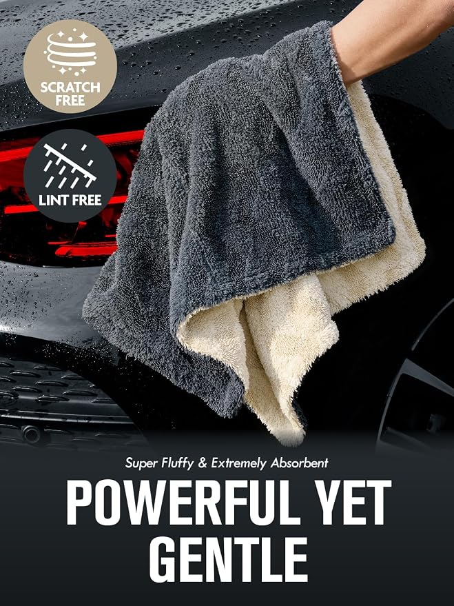 Fantasticlean Extra Large Car Drying Towel- 36‘’ by 24'' -Premium Microfiber - Image 2
