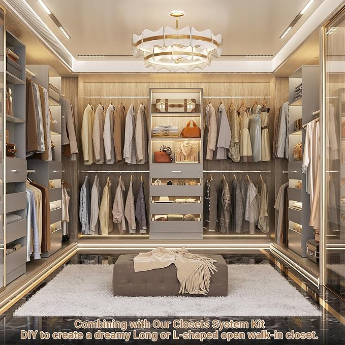 Aheaplus Closet System, 4-9Ft Closet Organizer - Image 5