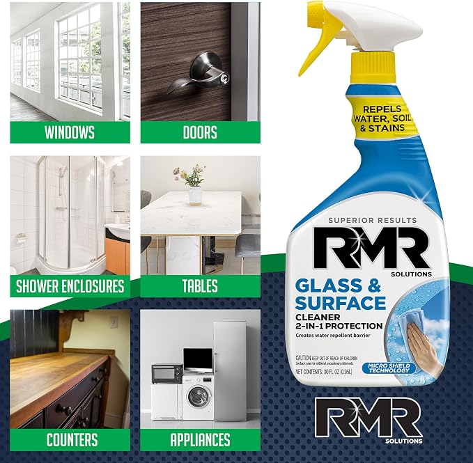 RMR Shower Spray, 2-in-1 Glass and Surface Cleaner Plus Repellent, Streak-Free - Image 7