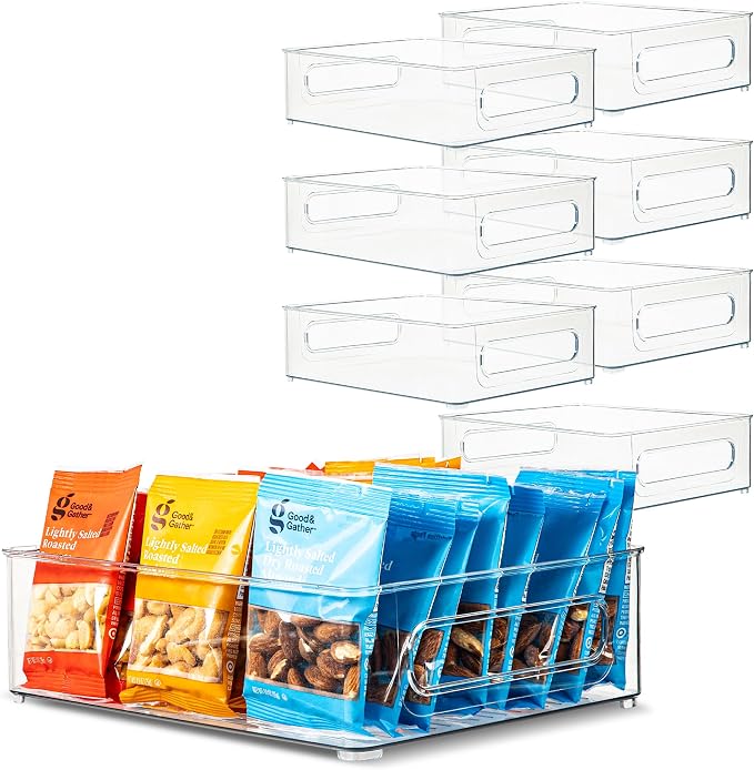 Plastic Food Storage 8 Pack Clear Container Bin by primebox
