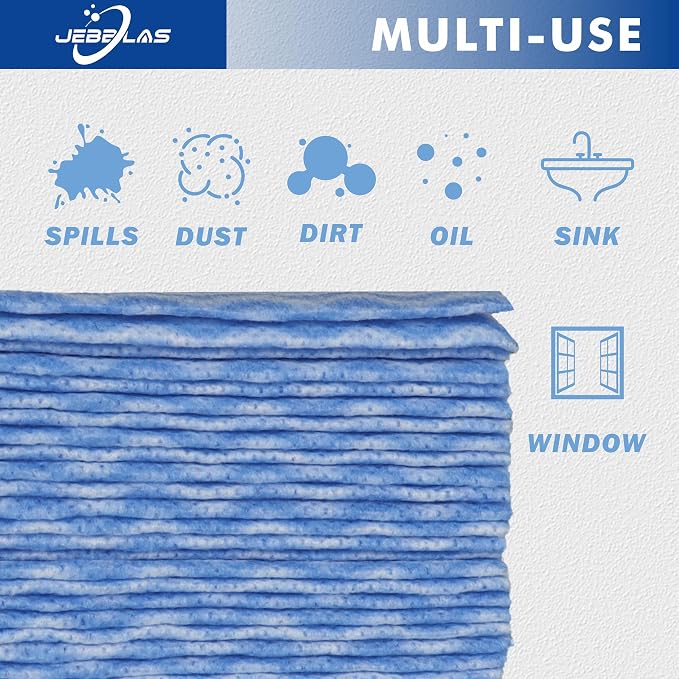 JEBBLAS 100Pcs Reusable Cleaning Cloths 11.8‘’x11.8‘’ Handi Wipes Reusable - Image 4