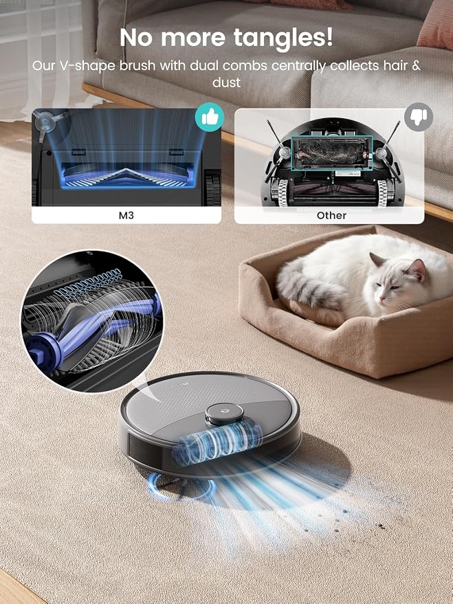 Lefant M3 Max Robot Vacuum, Robot Vacuum and Mop, 20000Pa Suction, Anti-Tangle - Image 5