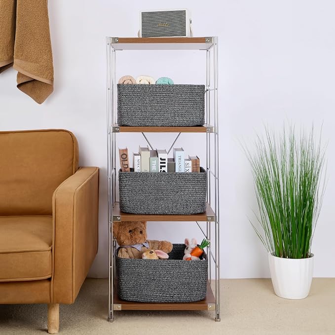Large Storage Baskets for Shelves, Closet Organizers Bins for Clothes Blanket - Image 4