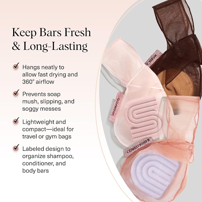 Kitsch Bar Soap Saver Bag – Patented Mesh Bag Soap Holder - Image 3
