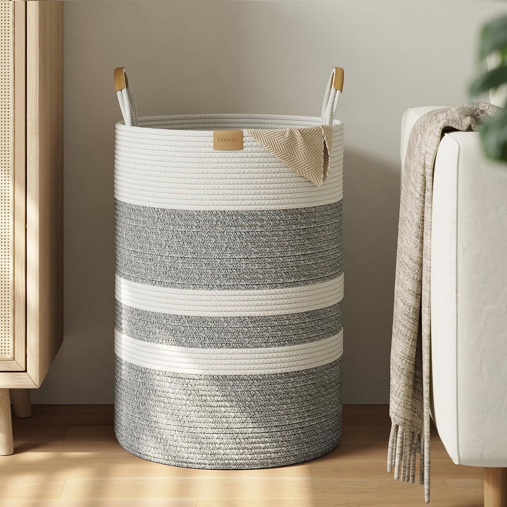 95L Striped Laundry Hamper