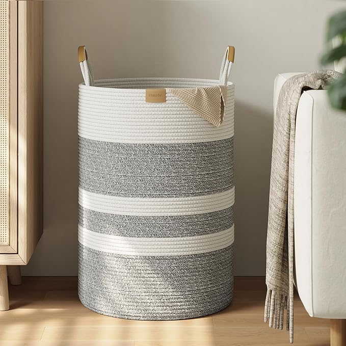95L Striped Laundry Hamper by Nunsino