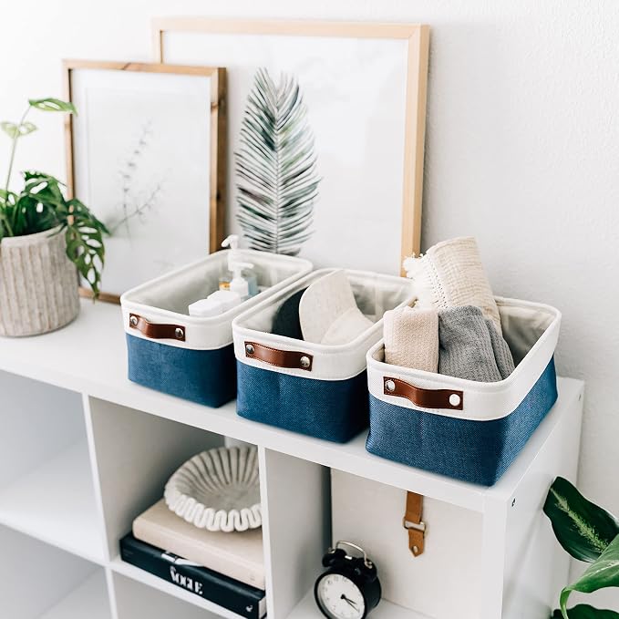 OrganiHaus Small Fabric Storage Baskets - Image 4