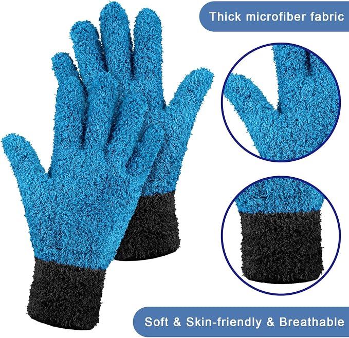 Bencailor 3 Pairs Microfiber Plant Dusting Gloves Leaf Cleaning Gloves - Image 5