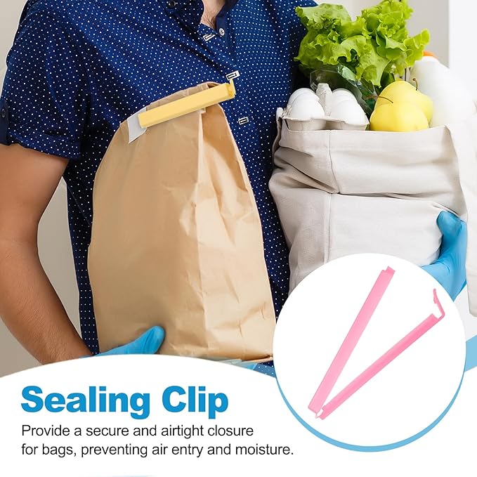 PATIKIL Sealing Clips 4.3 Inch, 10 Pack Reusable Plastic Bag Clip Clamp Sealer - Image 5