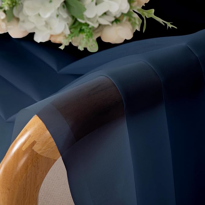 Chyhomenyc Sheer Curtains 72 Inch Length Set of 2, Rod Pocket Voile Drapes - Image 2