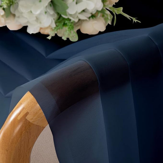 Chyhomenyc Sheer Curtains 72 Inch Length Set of 2, Rod Pocket Voile Drapes - Image 2