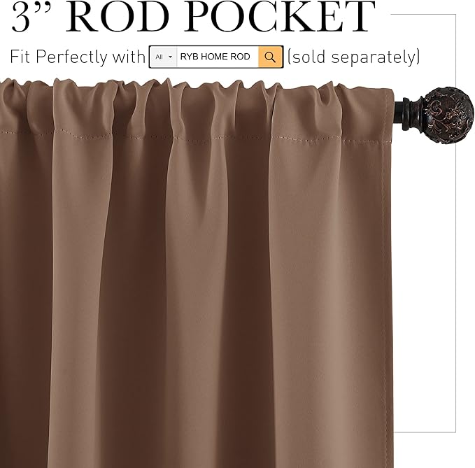 RYB HOME Small Window Curtains - Image 2
