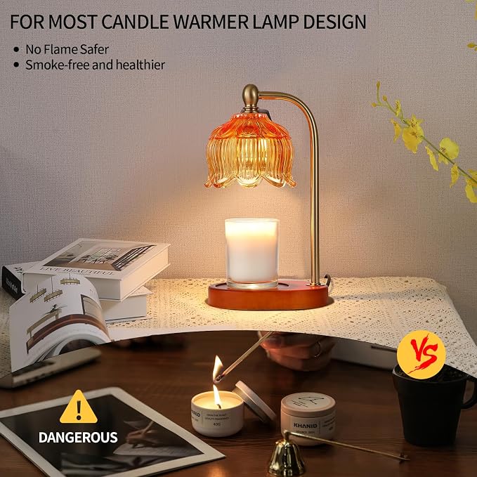 Candle Warmer Lamp with Timer and Dimmer, Electric Amber Light Gifts - Image 4