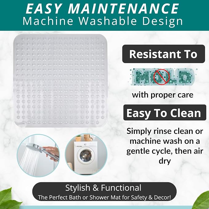 ENKOSI Extra Large Square Non Slip Shower Mat - Image 4