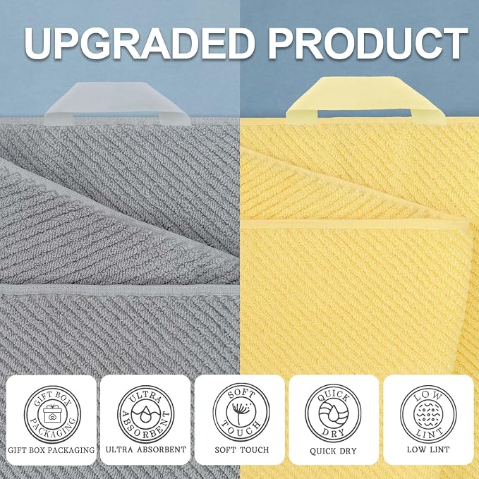 VOOVA & MOVAS Towels for Bathroom, Bath Towels - Image 2