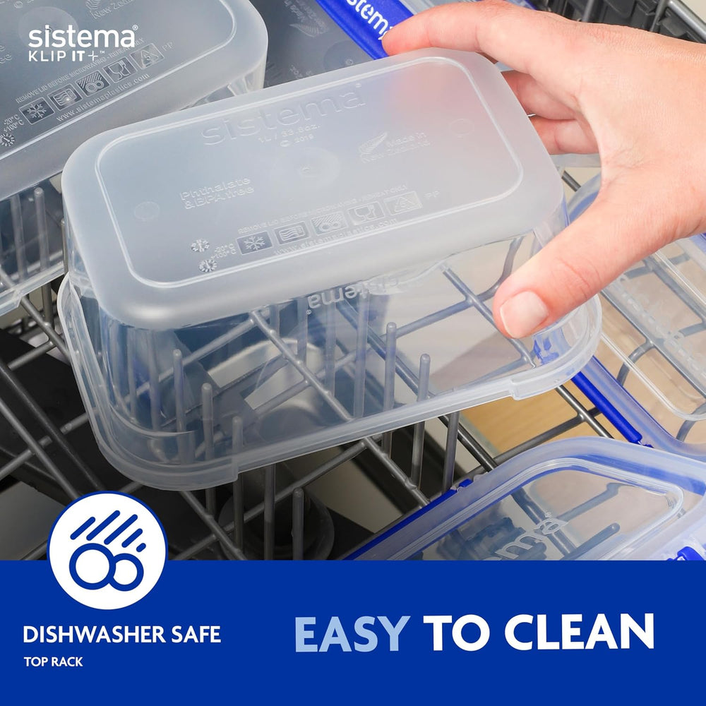 Sistema KLIP IT+ 3.35L Rectangle Food Storage Containers (3-Pack), Stackable ...