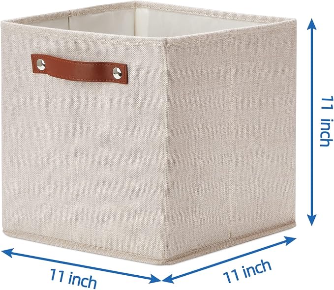 Temary 11x11 Storage Cubes Fabric Storage Cubes Storage Bins - Image 2