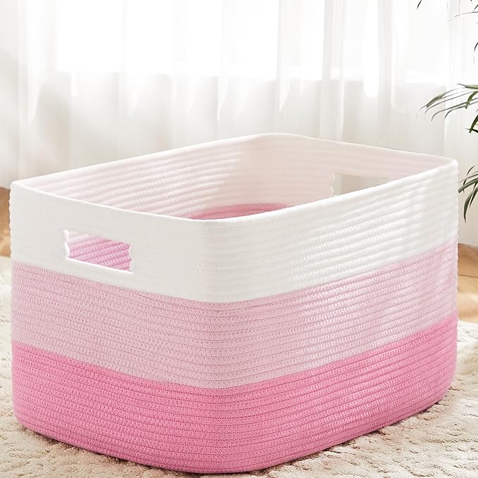 Blanket Basket, Rectangle Woven Baskets by Artfeel