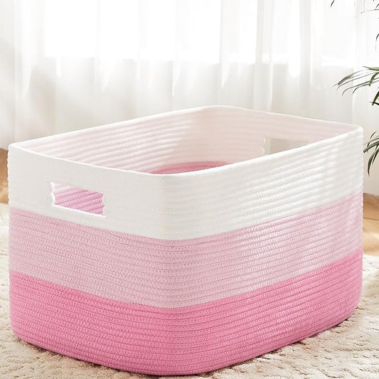 Blanket Basket, Rectangle Woven Baskets by Artfeel