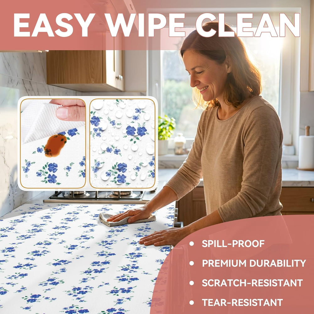 RAY STAR 12 Inch x 10 Ft Shelf Liner for Kitchen Cabinets, Non-Adhesive Cabin...
