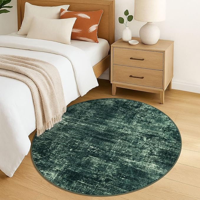 IOHOUZE Round Area Rug 5 Ft Circle Entryway Rugs Round Washable Door Mat Indoor - Image 8