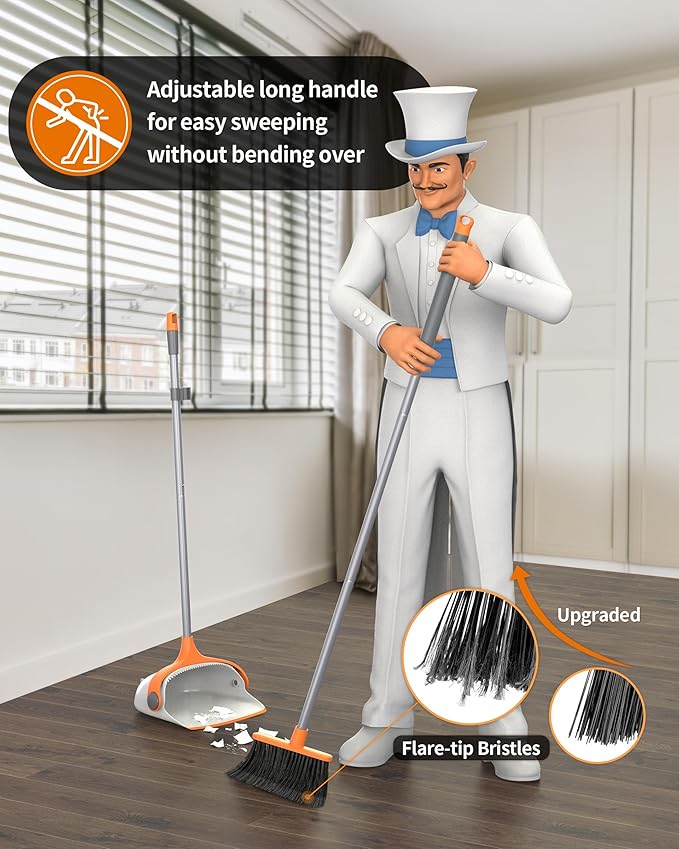MR.SIGA Broom and Dustpan Set - Image 2