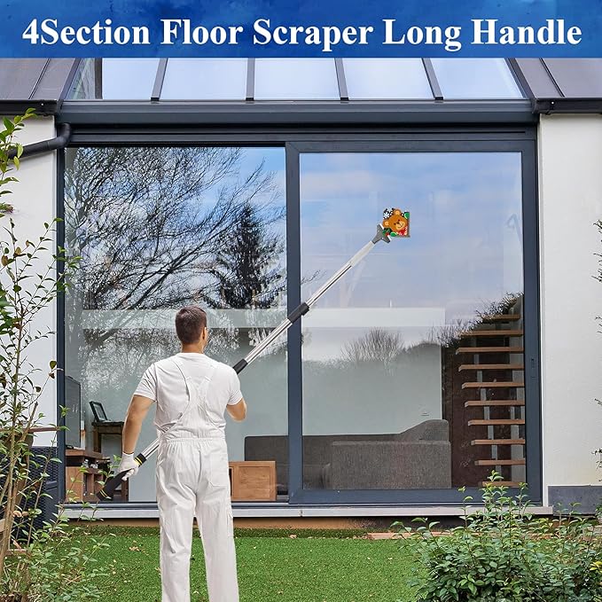 Floor Scraper Telescopic, 38 to 52in 4Inch Razor Blade Floor Scrapers Long - Image 5