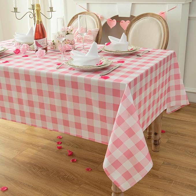Classic Gingham Plaid Tablecloth Fabric - Image 9