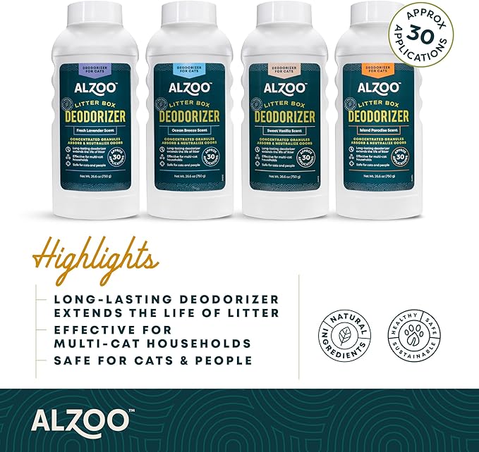ALZOO Cat Litter Deodorizer, Concentrated Granules Absorb & Help Neutralize - Image 5