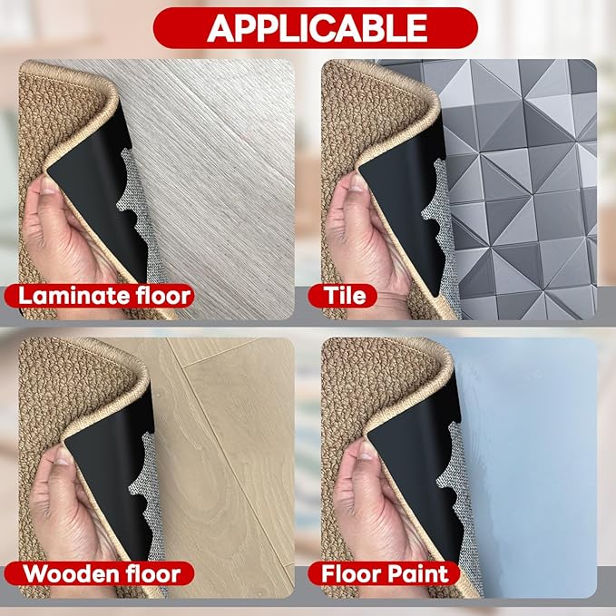 Rug Non Slip Grippers, Reusable Rug Tape Pads - Image 6