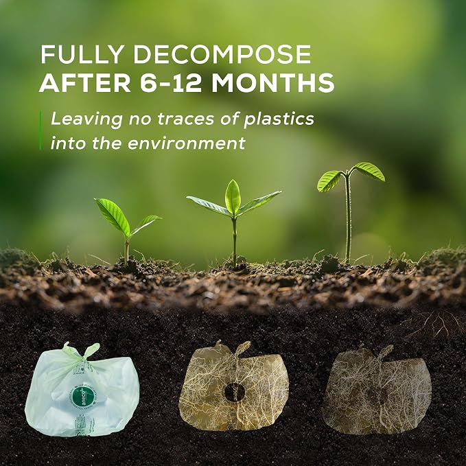 ANECO 4 Gallon Compostable Food Waste Bags - Image 6