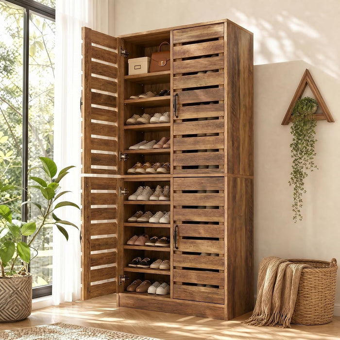 Tribesigns 71" Tall Shoe Cabinet with Doors