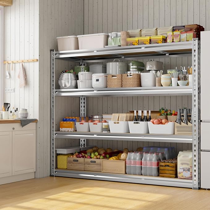 REIBII Garage Shelving, 4 Tier Storage Shelves Load 2000LBS, Adjustable Garage - Image 8