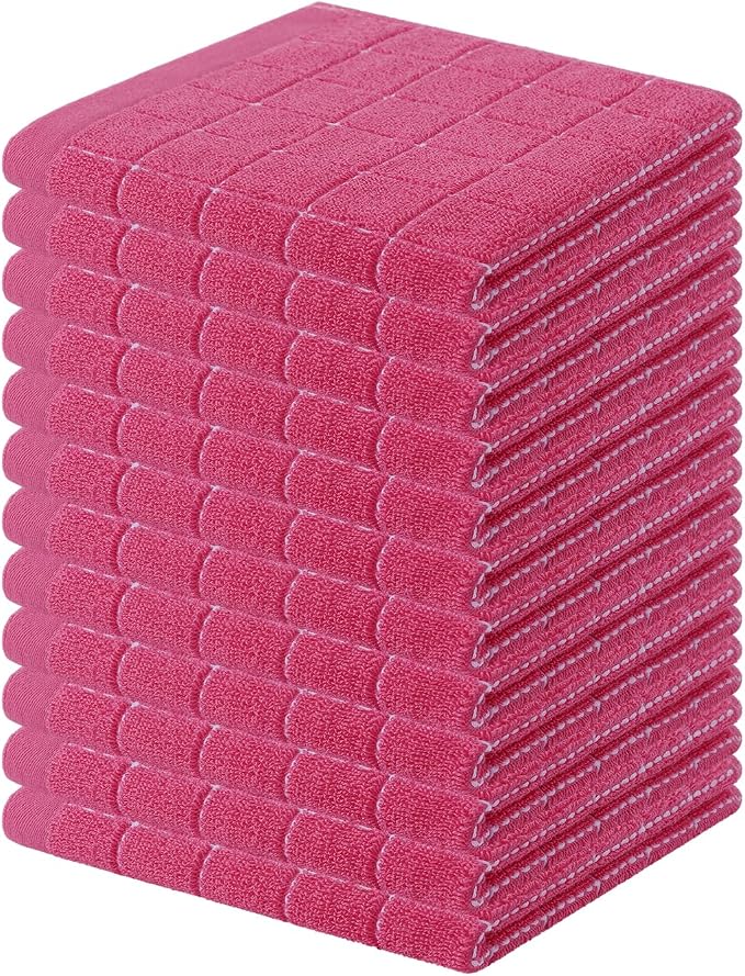 Homaxy 100% Cotton Terry Kitchen Dish Cloths, Ultra Soft and Absorbent Dish by Homaxy