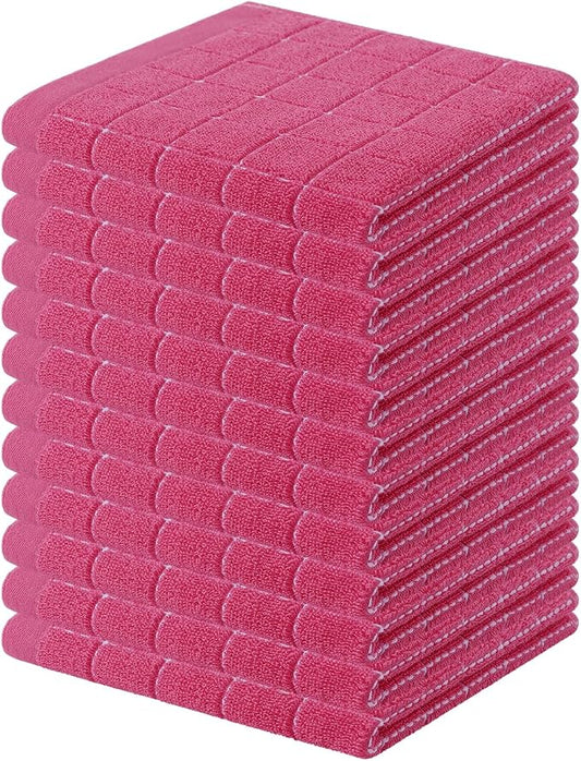 Homaxy 100% Cotton Terry Kitchen Dish Cloths, Ultra Soft and Absorbent Dish by Homaxy