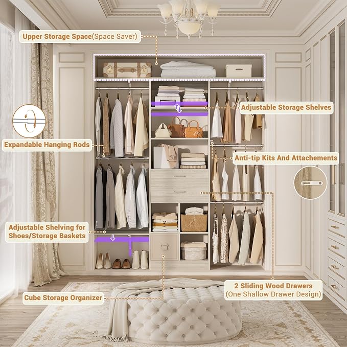 5FT Small Closet System, Baby Closet Organizer System - Image 2