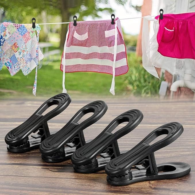 Tinfol 50pc Plastic Coat Hanger Clips - Image 4